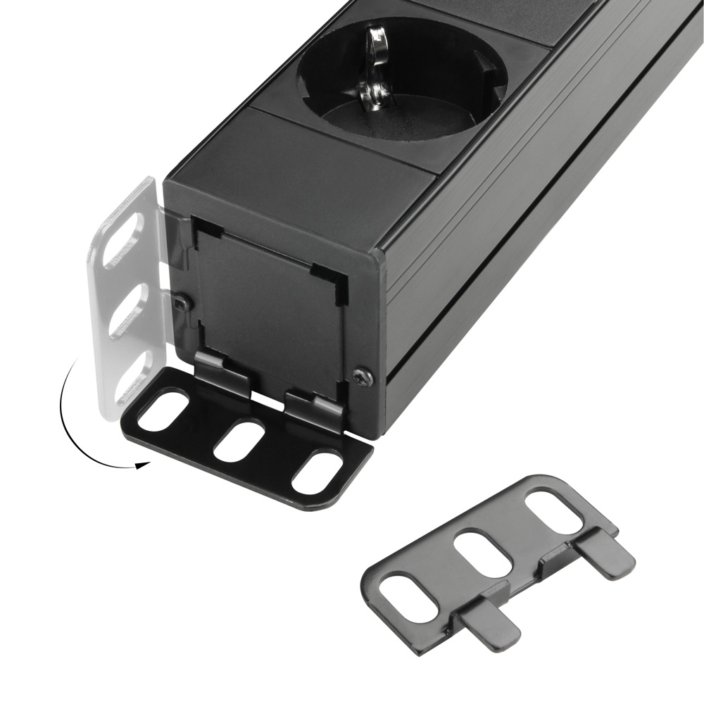 Adam Hall 19' Parts 87471 - 19' Mains Power Strip 8 Sockets