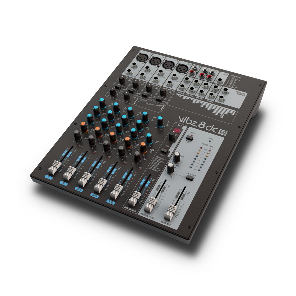 LD Systems VIBZ 8 DC - 8 channel Mixing Console with DFX and Compressor