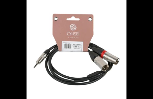 onsei-on-y32110-kalodio-hxou-2-x-3-pin-xlr-male-to-3-5mm-jack-stereo-1m