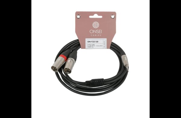 onsei-on-y32130-kalodio-hxou-2-x-3-pin-xlr-male-to-3-5mm-jack-stereo-3m
